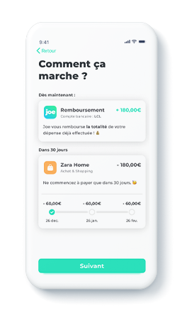 Avec Joe, reprenez le contrôle de vos paiements