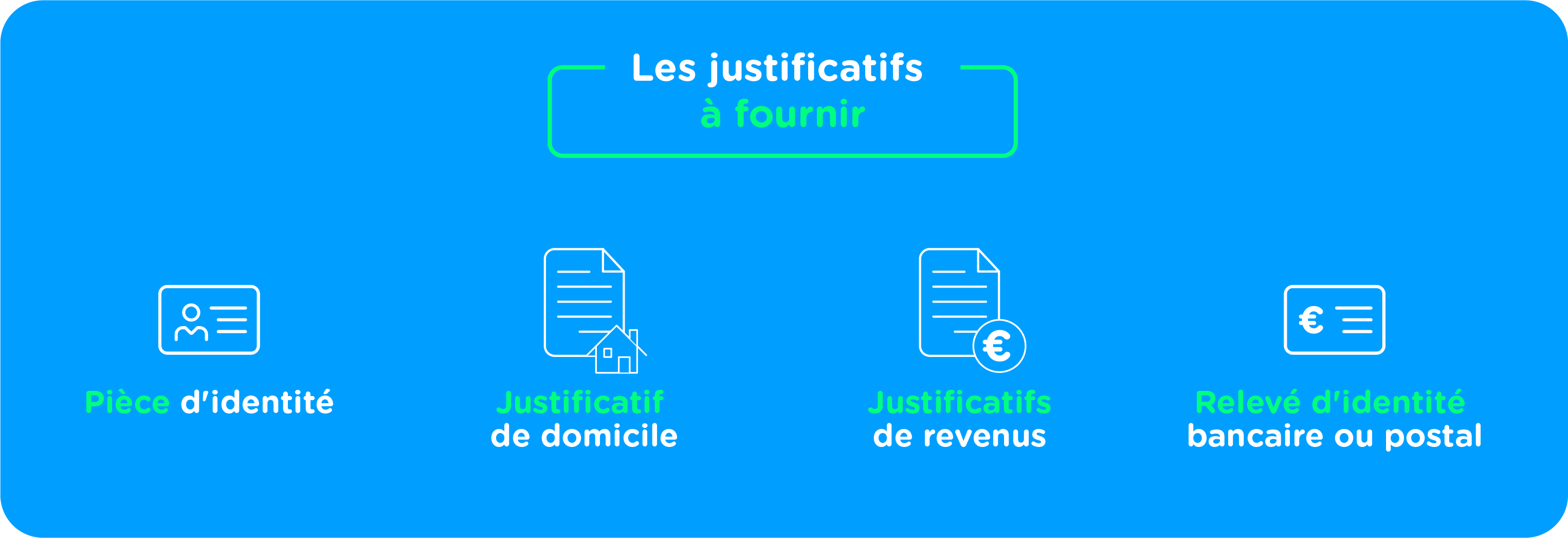 Justificatifs crédit à fournir